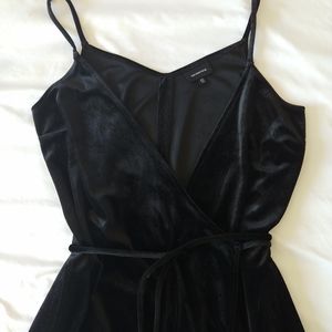 Black Velvet wrap dress